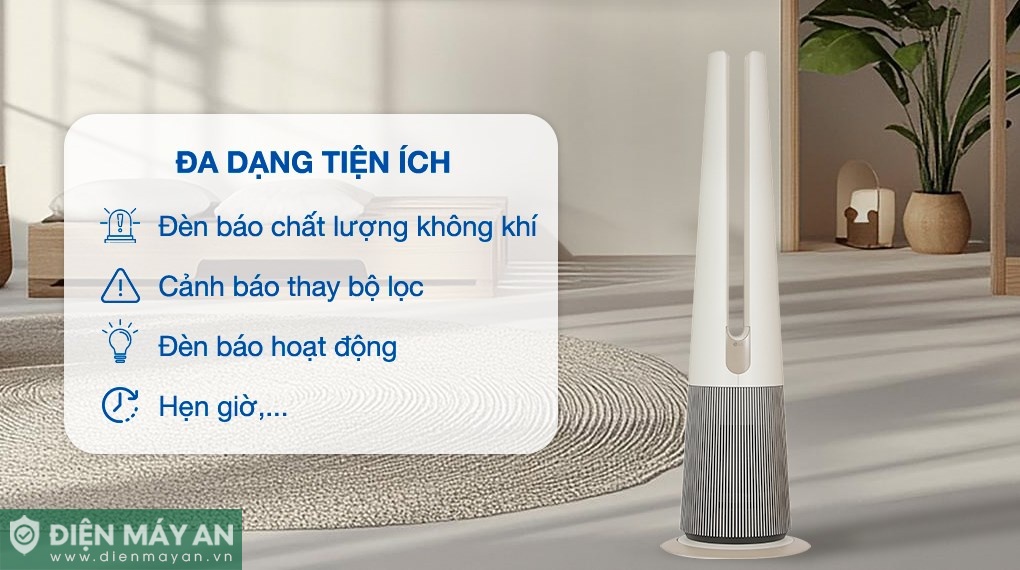 Máy lọc không khí kết hợp quạt và sưởi LG PuriCare AeroTower FS15GPCJ0.ABAE 40W